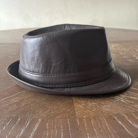 Bundle of 2 Faux Leather Crocodile Jazz Look Men’s Fedora Hats - Picture 11 of 13